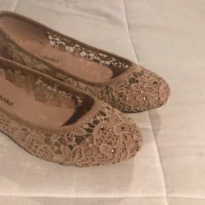 Lace Cinnamon Colored Flats